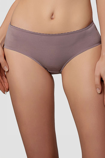 Buy Triumph High Rise Three-Fourth Coverage Hipster Panty - Twilight Grey